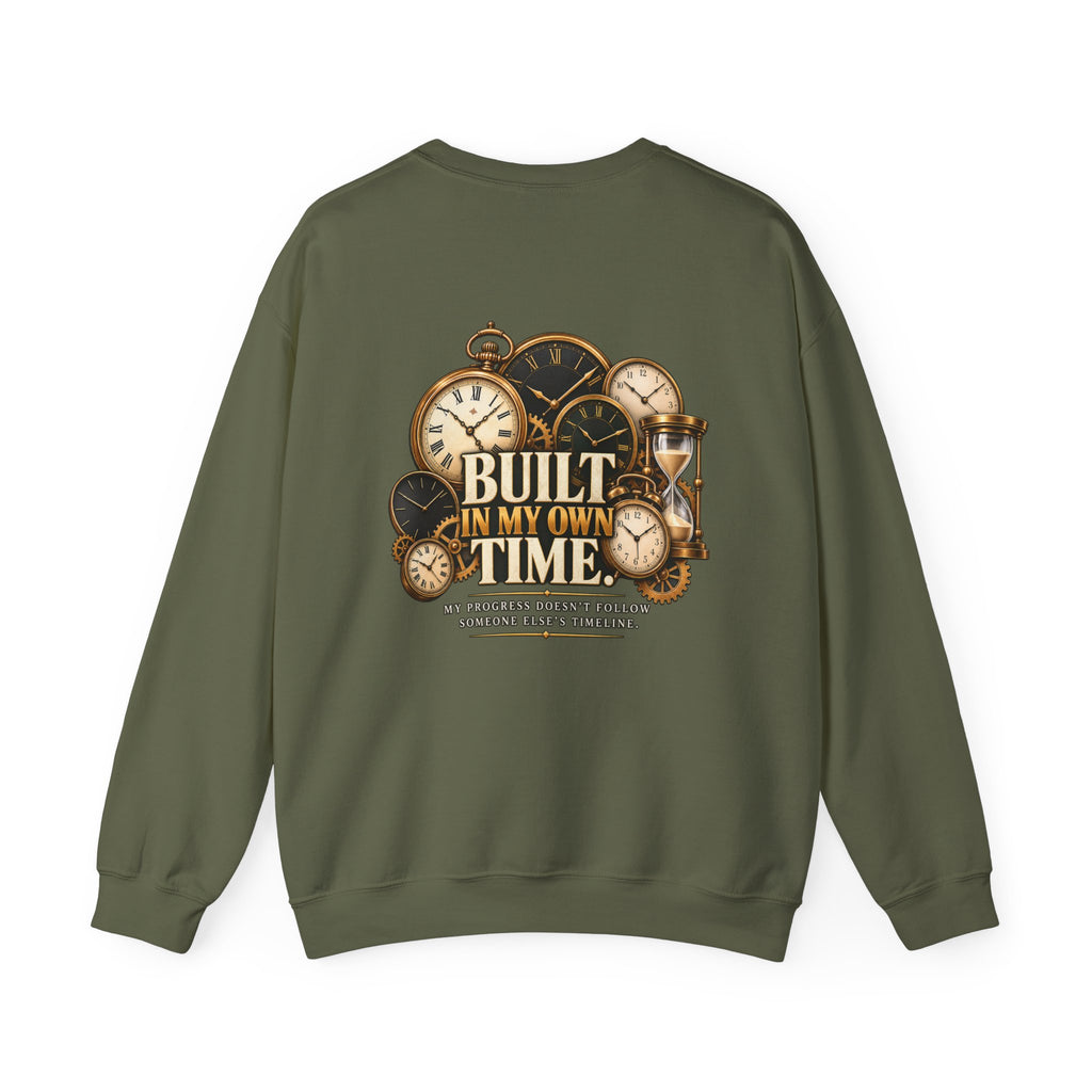 Built in My Own Time Vintage Clock Sweatshirt