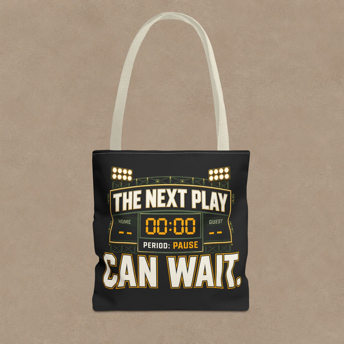 The Next Play Can Wait | Scoreboard Tote Bag
