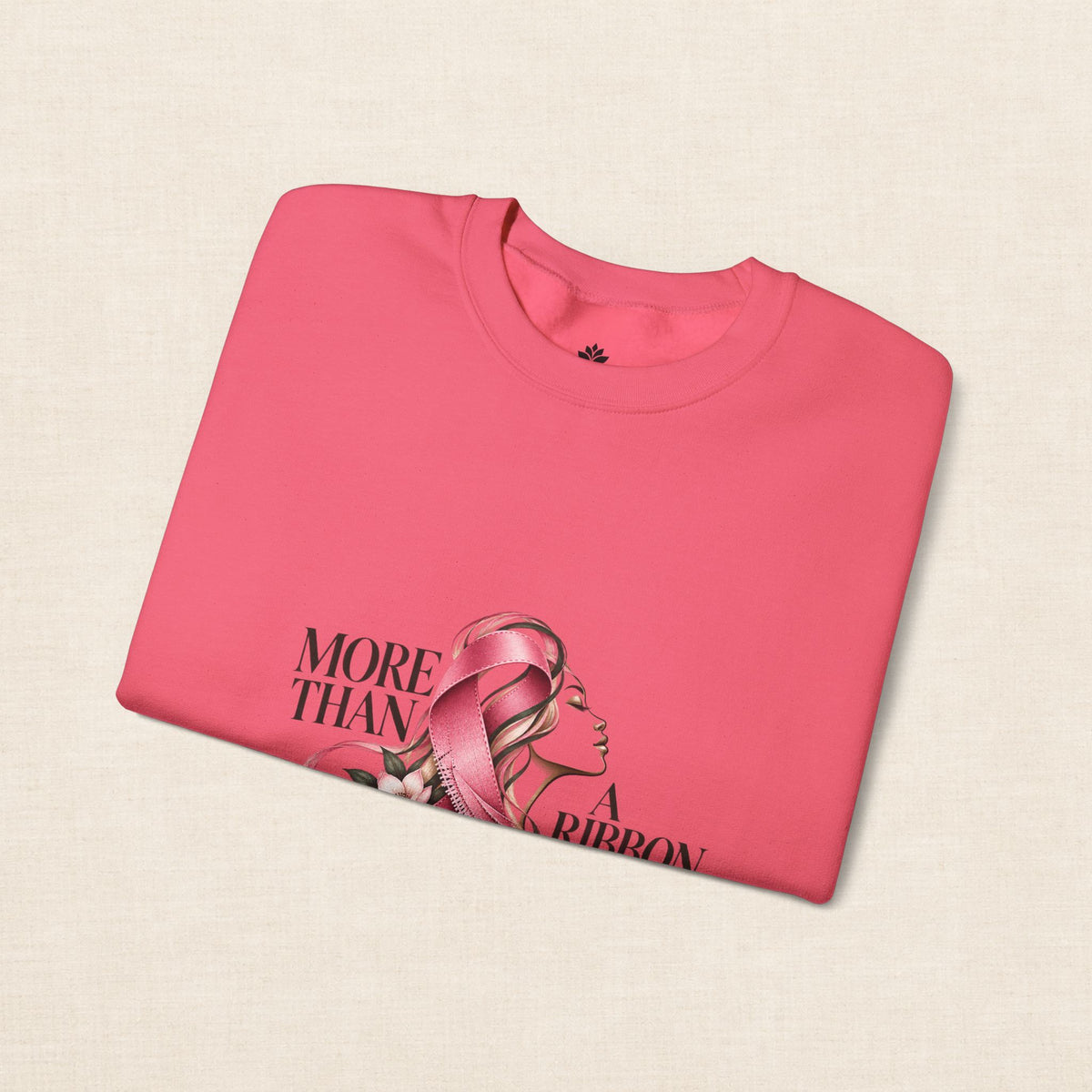 More Than A Ribbon. Space for the Fight. | Breast Cancer Awareness Crewneck Sweatshirt