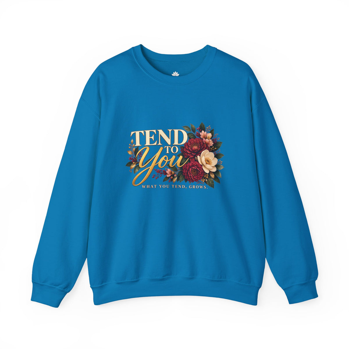 Tend to You Floral Self-Care Crewneck Sweatshirt