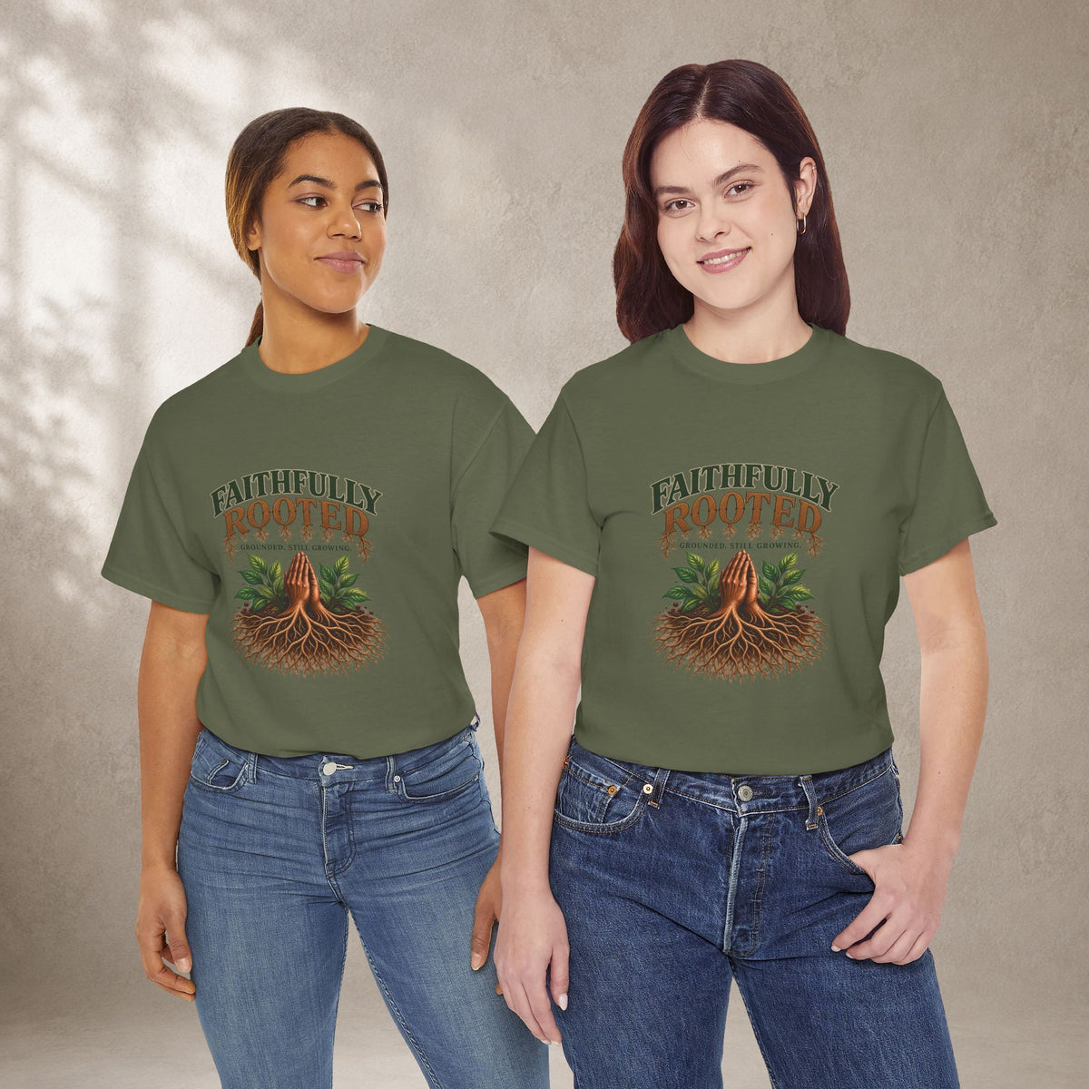 Faithfully Rooted | Christian Faith Graphic T-Shirt