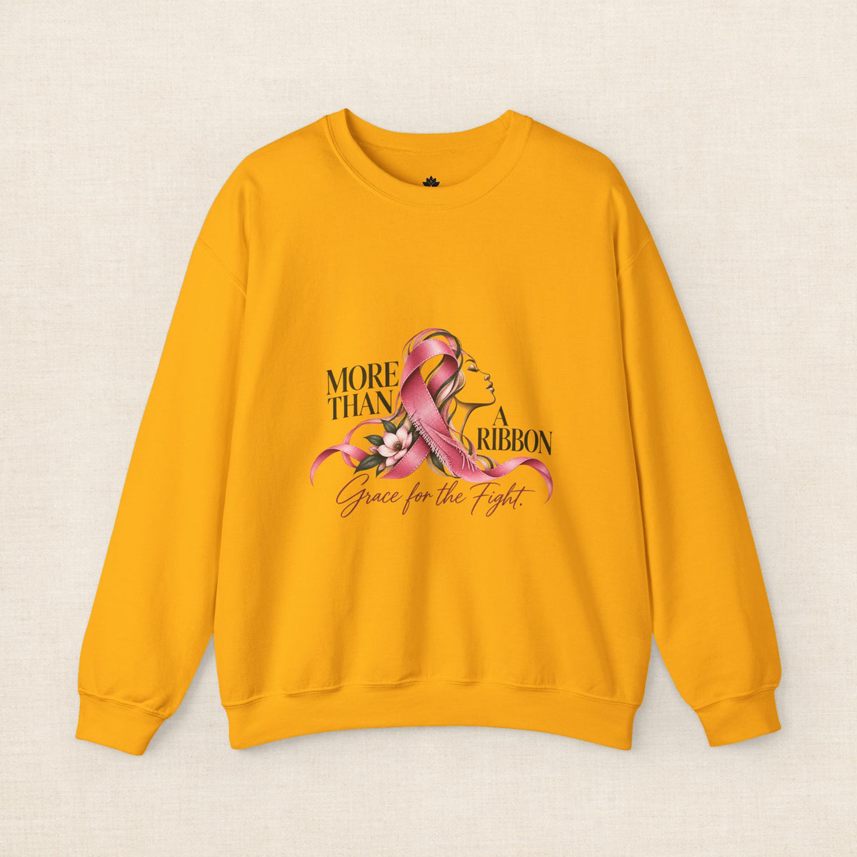 More Than A Ribbon. Space for the Fight. | Breast Cancer Awareness Crewneck Sweatshirt