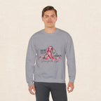More Than A Ribbon. Space for the Fight. | Breast Cancer Awareness Crewneck Sweatshirt