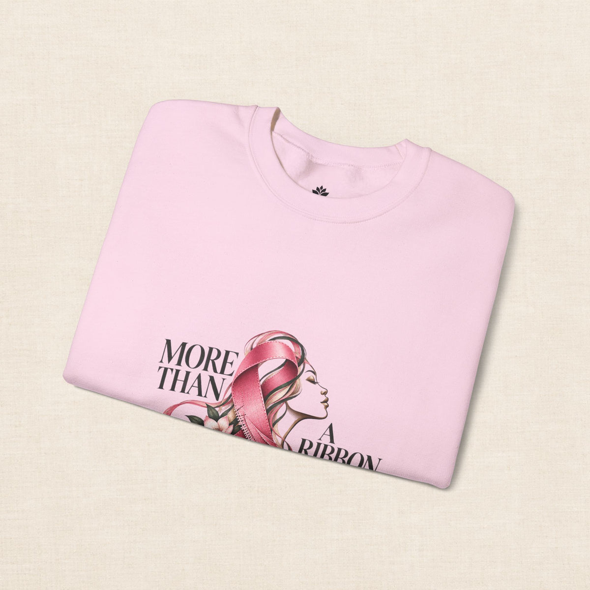 More Than A Ribbon. Space for the Fight. | Breast Cancer Awareness Crewneck Sweatshirt