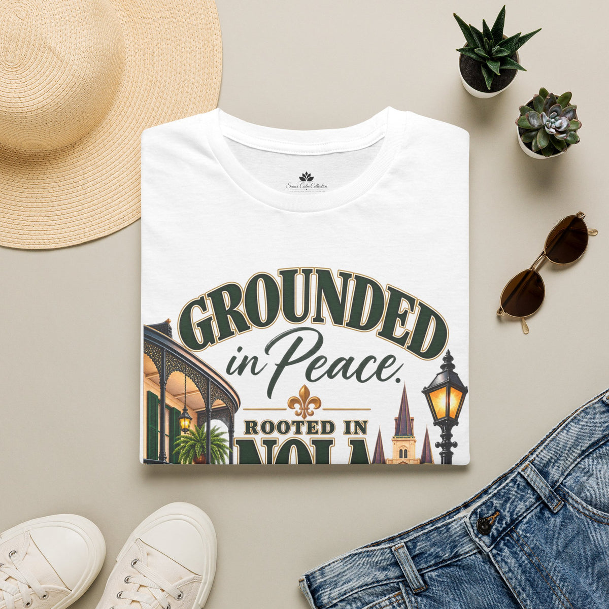 Grounded in Peace Rooted in NOLA T-Shirt