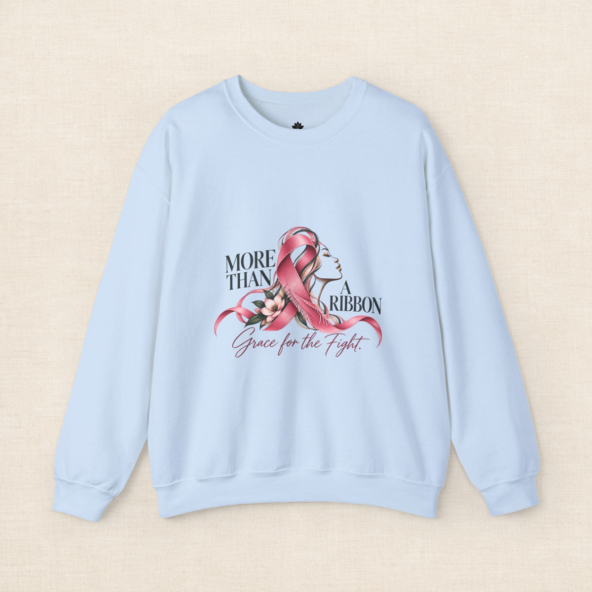 More Than A Ribbon. Space for the Fight. | Breast Cancer Awareness Crewneck Sweatshirt