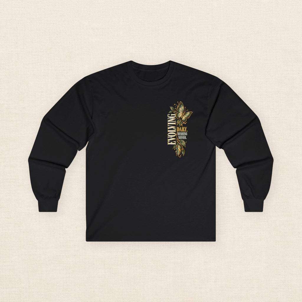 Evolve at Your Own Pace Butterfly Botanical Long Sleeve Tee