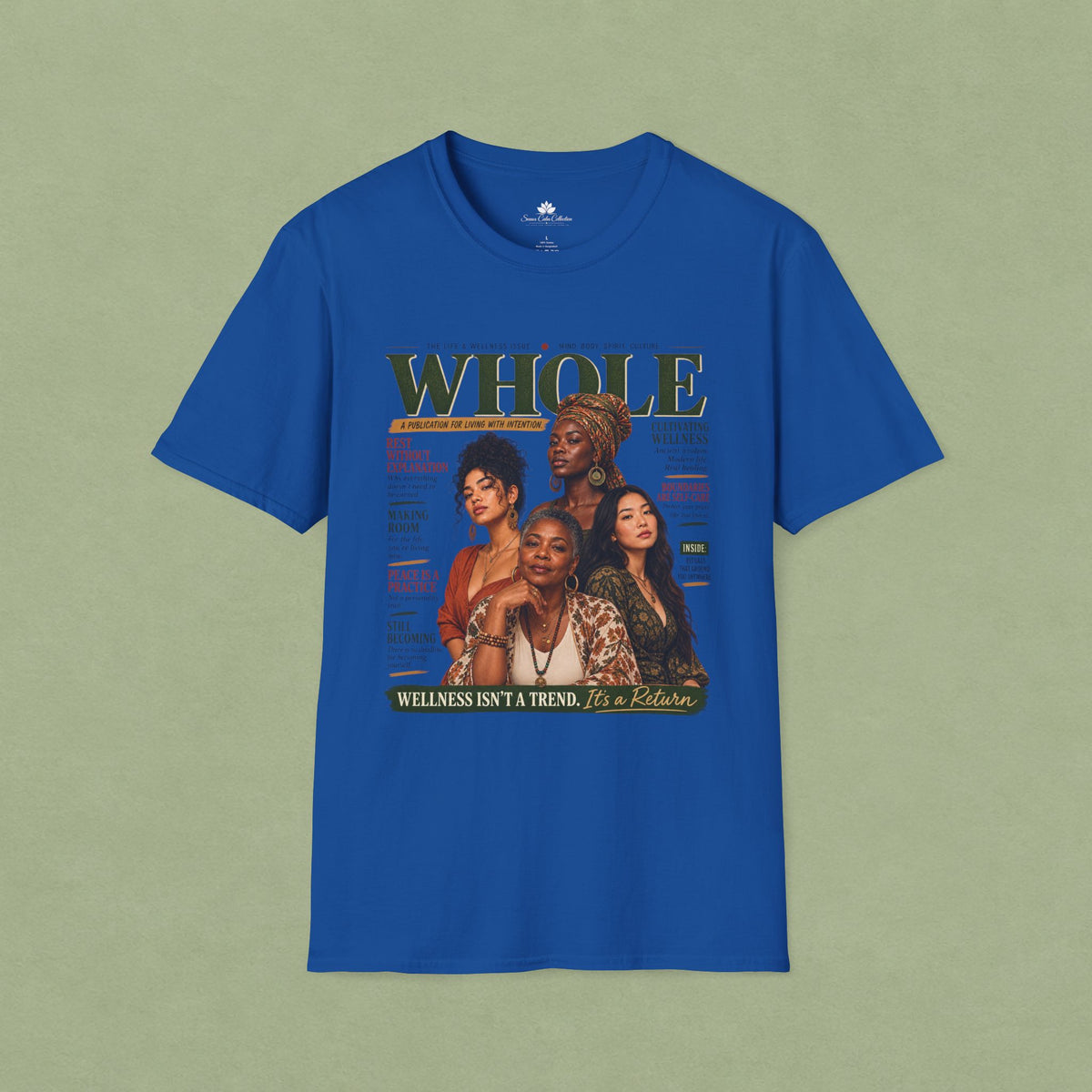 Whole Magazine Cover T-Shirt — Empowering Wellness & Black Women Graphic Tee