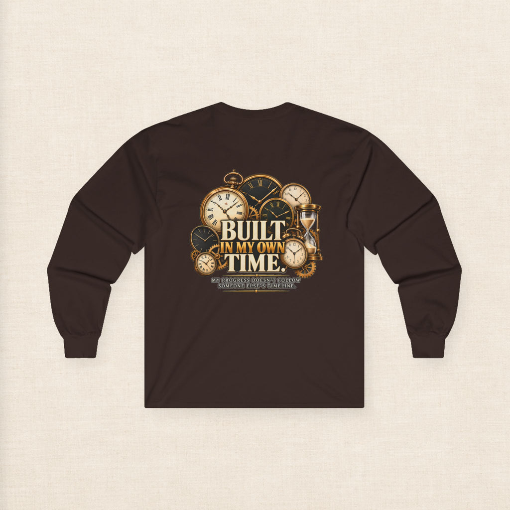 Built in My Own Time Vintage Clock Long Sleeve Tee