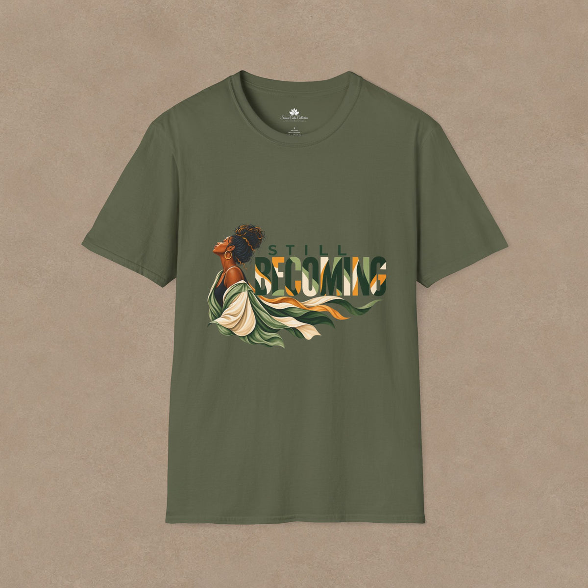 Still Becoming T-Shirt — Empowering Afrocentric Portrait Tee