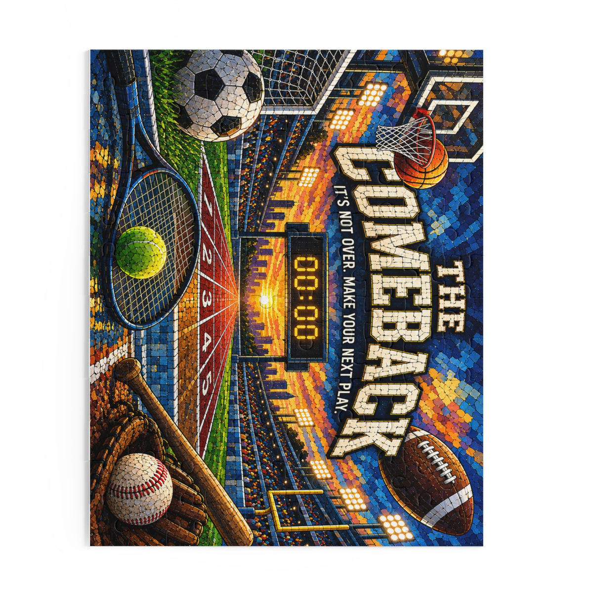 The Comeback Sports Puzzle — Motivational Stadium Jigsaw | 120 or 252 Pieces
