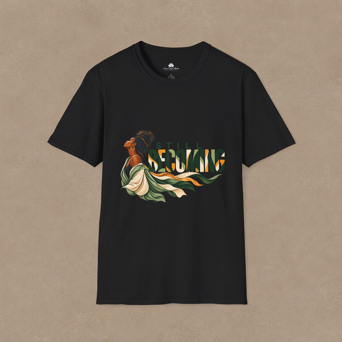 Still Becoming T-Shirt — Empowering Afrocentric Portrait Tee