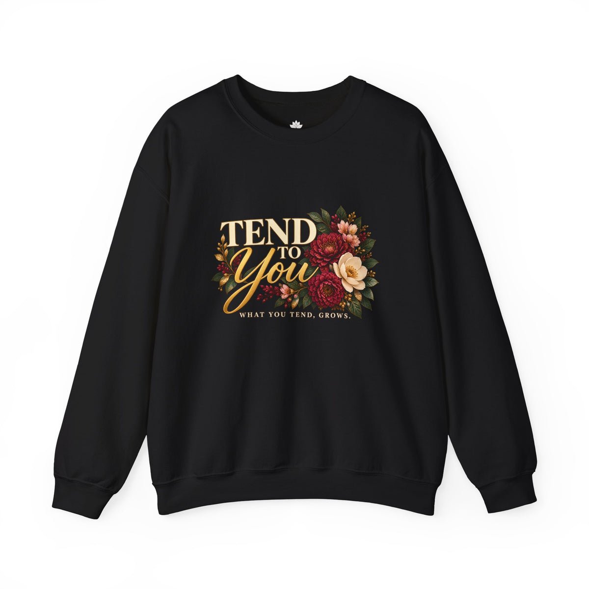 Tend to You Floral Self-Care Crewneck Sweatshirt