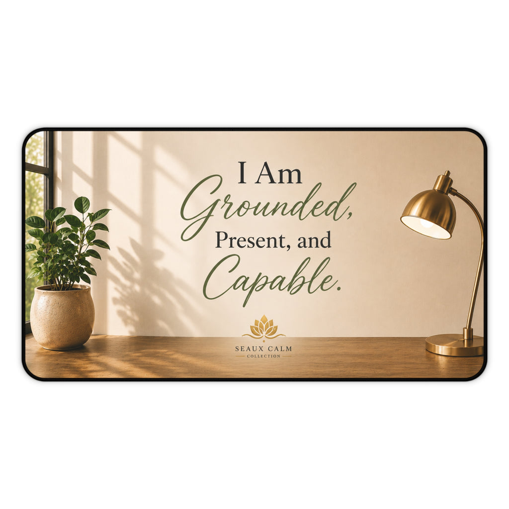 Grounded, Present & Capable Desk Mat
