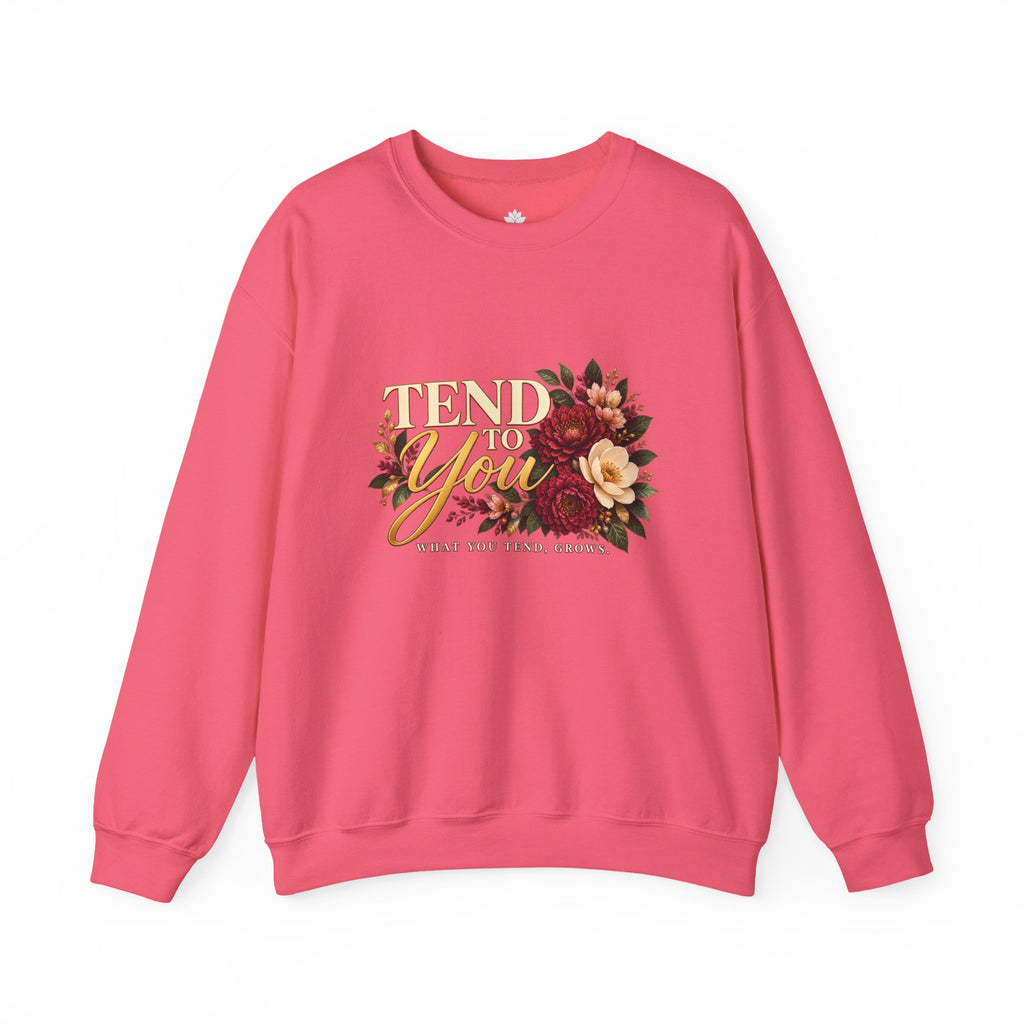 Tend to You Floral Self-Care Crewneck Sweatshirt