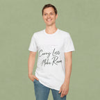 T-Shirt — 'Carry Less. Make Room' Minimalist Relaxed Tee