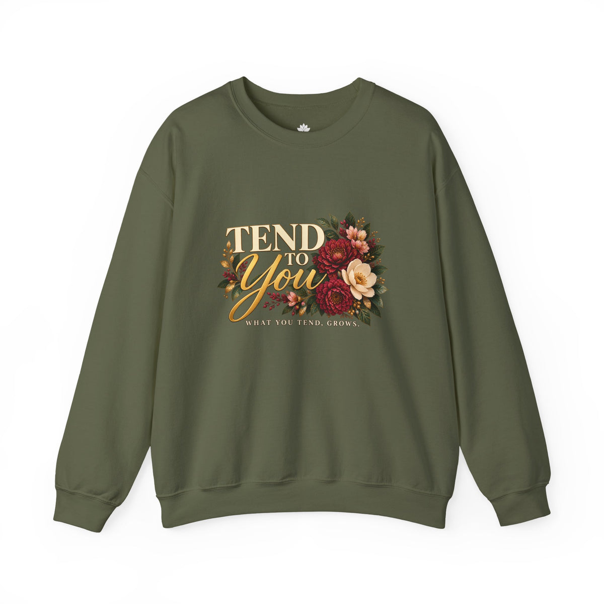 Tend to You Floral Self-Care Crewneck Sweatshirt