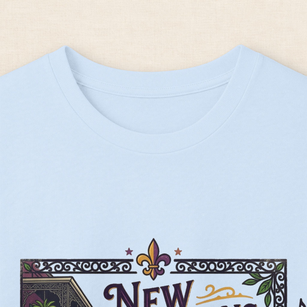 New Orleans Streetcar Long Sleeve Tee — Vintage NOLA Travel Graphic