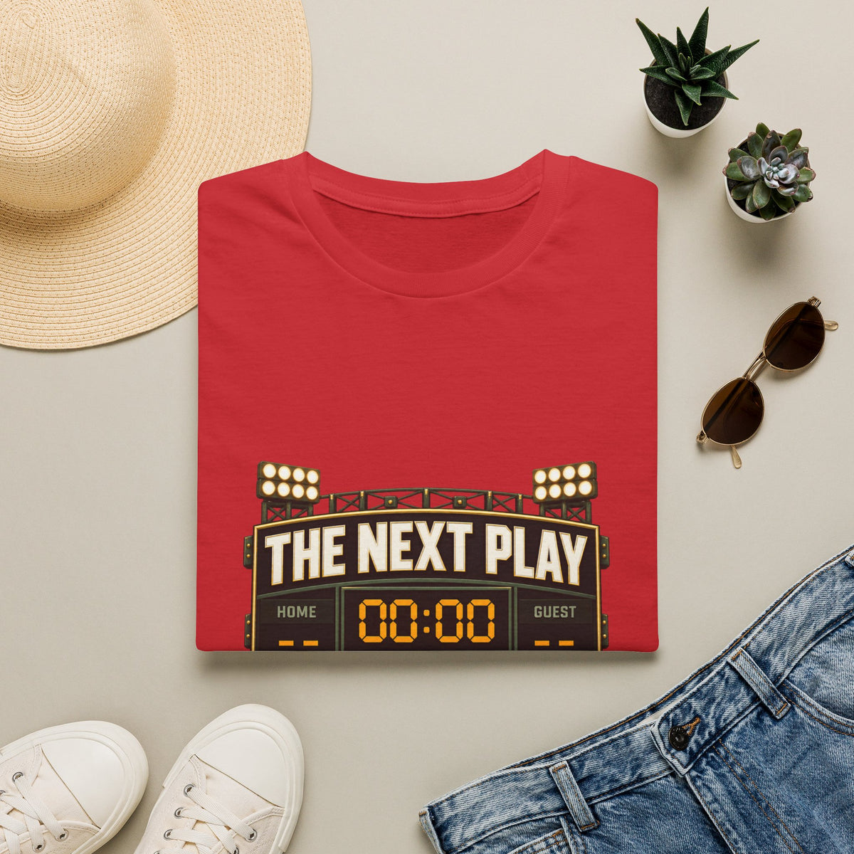 The Next Play Can Wait T-Shirt — Sports Scoreboard Graphic Tee