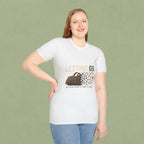 Letting Go T-Shirt — 'Letting Go' Inspirational Graphic Tee with Leopard & Bag Design