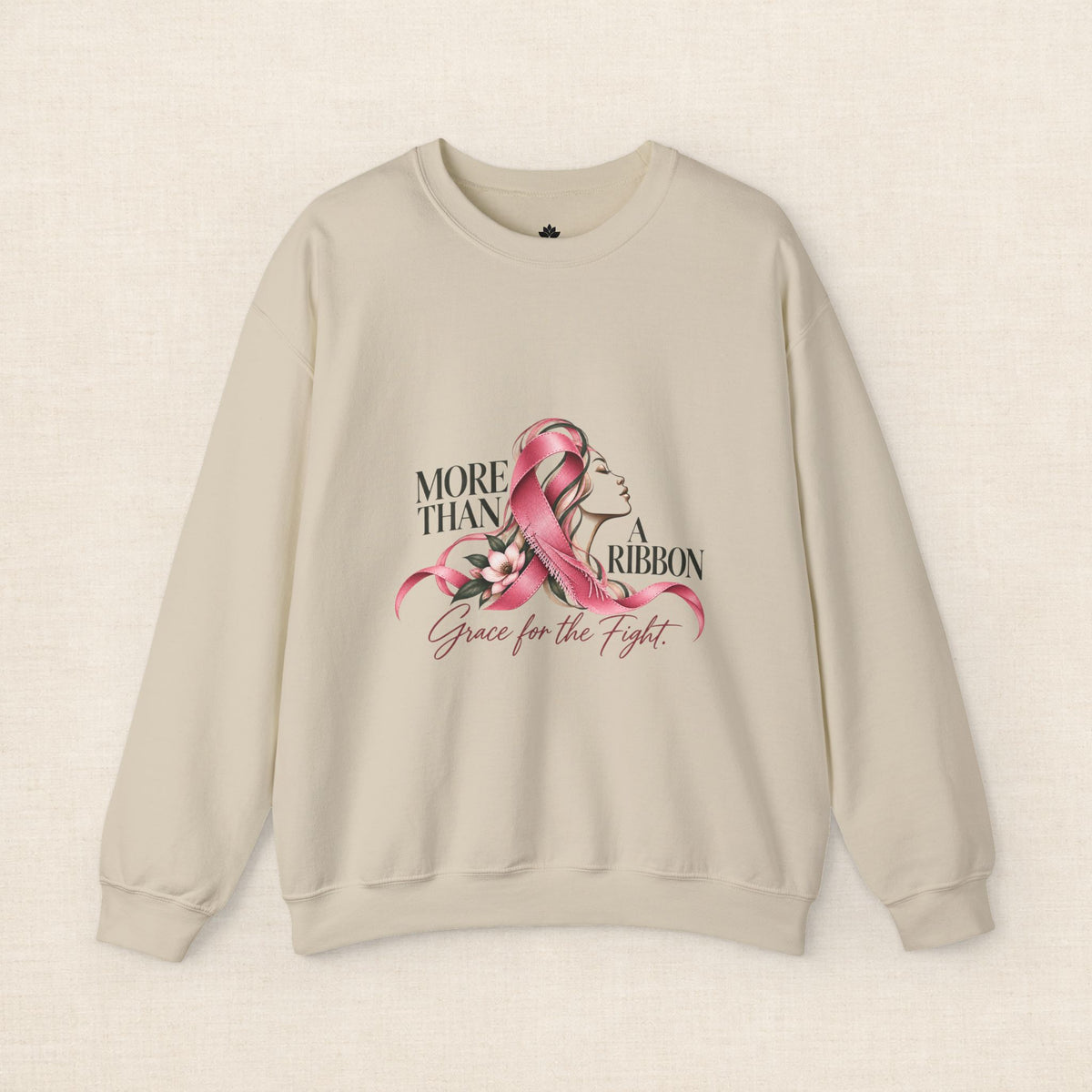More Than A Ribbon. Space for the Fight. | Breast Cancer Awareness Crewneck Sweatshirt