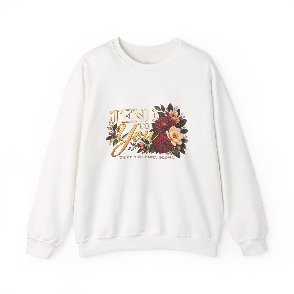 Tend to You Floral Self-Care Crewneck Sweatshirt