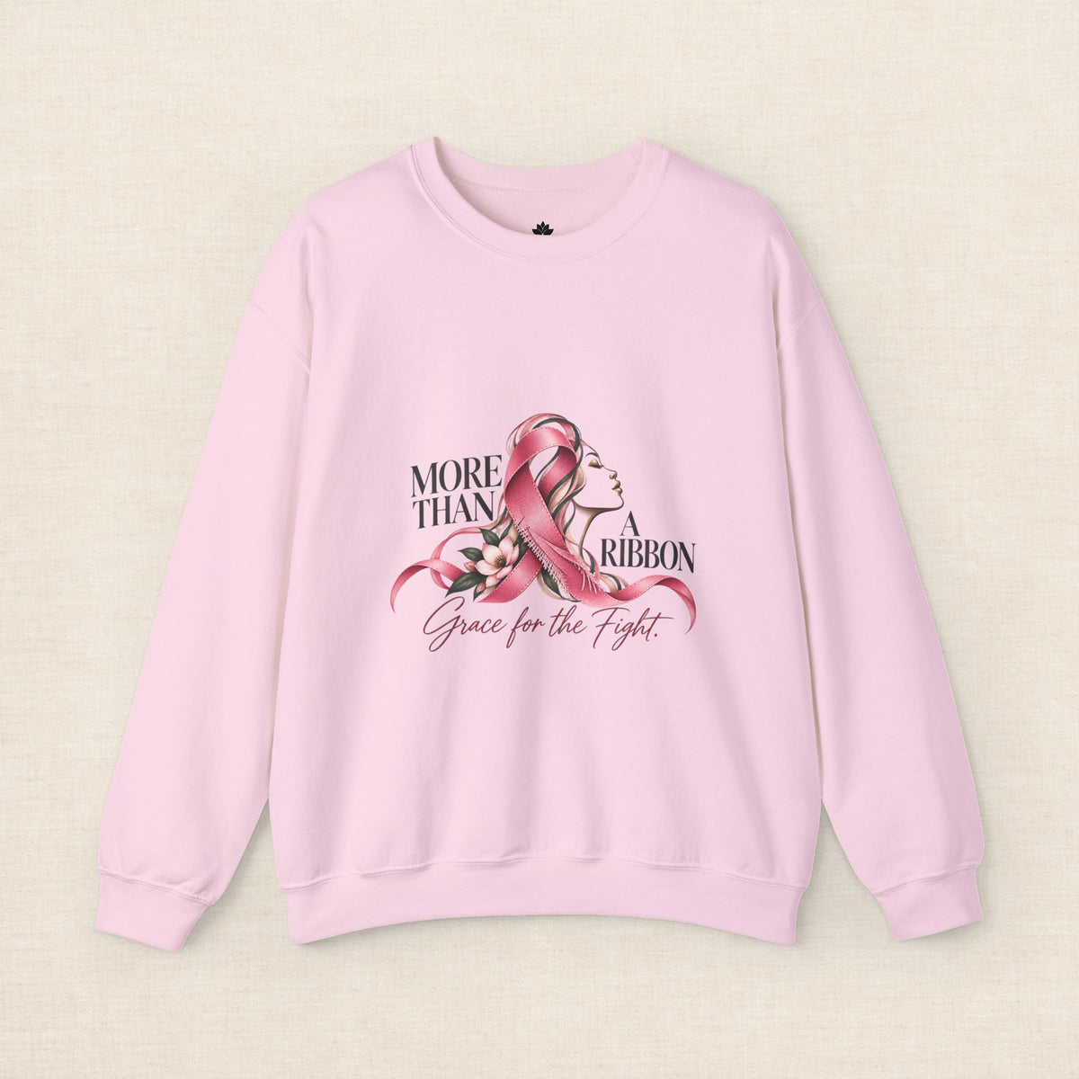More Than A Ribbon. Space for the Fight. | Breast Cancer Awareness Crewneck Sweatshirt