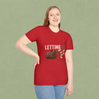 Letting Go T-Shirt — 'Letting Go' Inspirational Graphic Tee with Leopard & Bag Design
