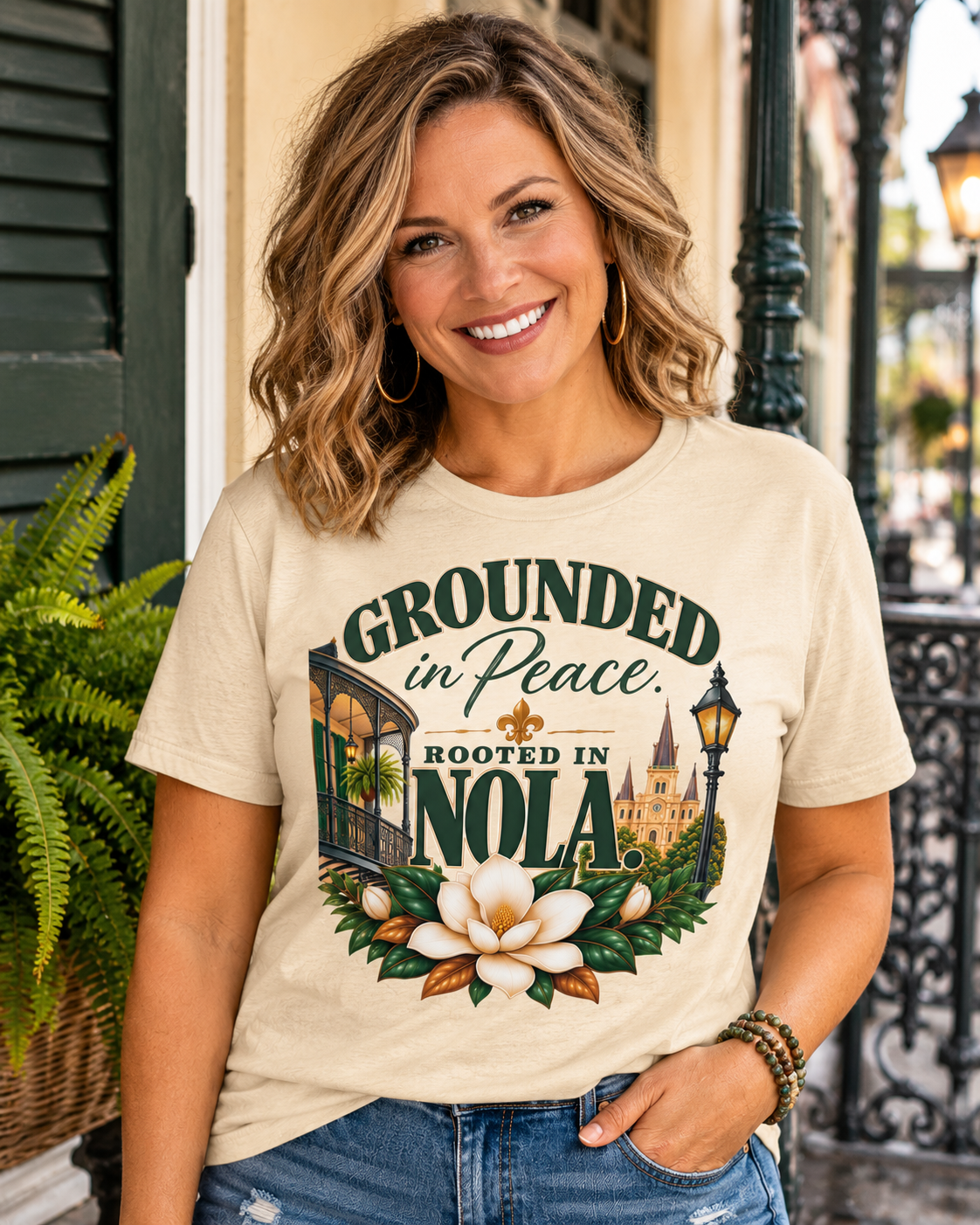 Grounded in Peace Rooted in NOLA T-Shirt