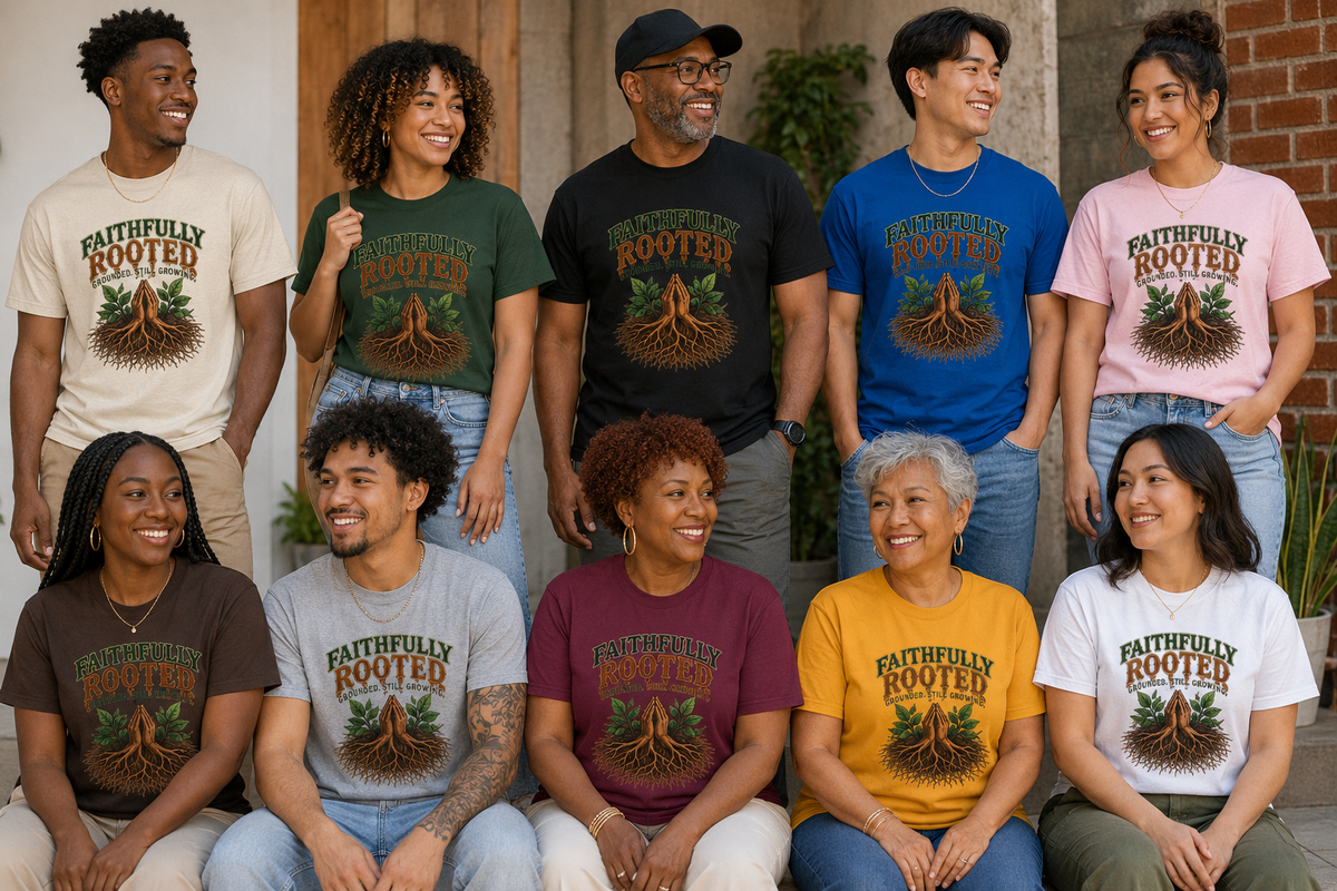 Faithfully Rooted | Christian Faith Graphic T-Shirt
