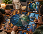 Covered — Rainy Cityscape Jigsaw Puzzle | 252 or 500 Pieces