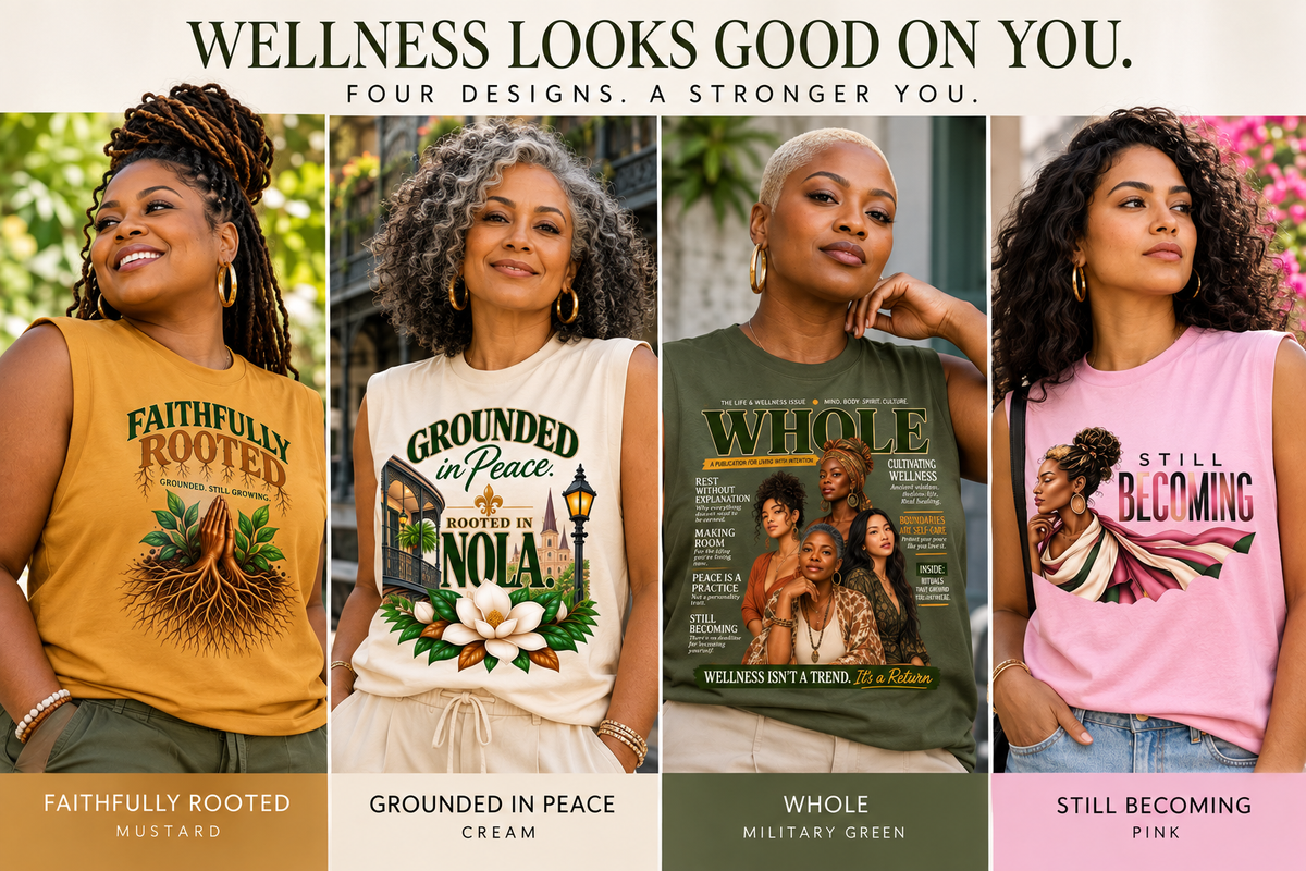 Grounded in Peace NOLA Muscle Tee — New Orleans Magnolia Souvenir