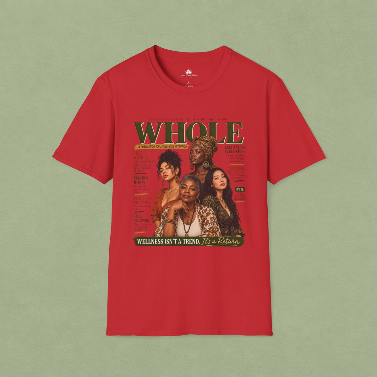 Whole Magazine Cover T-Shirt — Empowering Wellness & Black Women Graphic Tee