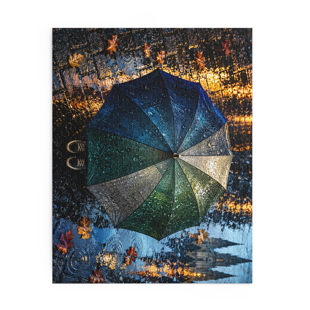 Covered — Rainy Cityscape Jigsaw Puzzle | 252 or 500 Pieces