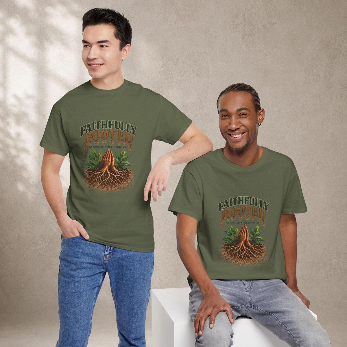 Faithfully Rooted | Christian Faith Graphic T-Shirt