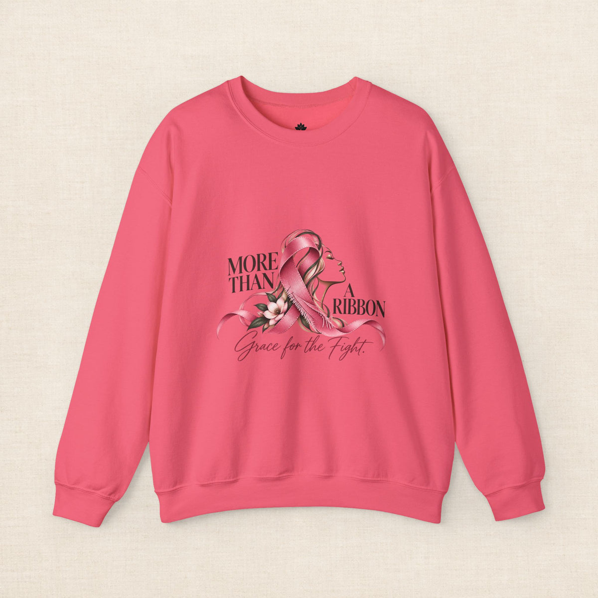 More Than A Ribbon. Space for the Fight. | Breast Cancer Awareness Crewneck Sweatshirt
