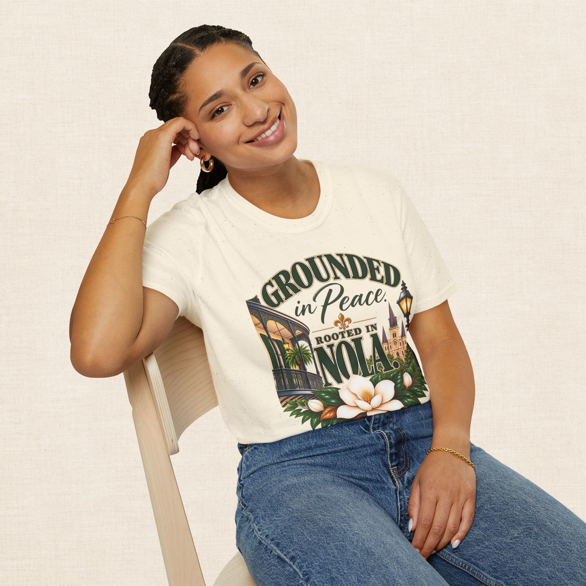 Grounded in Peace Rooted in NOLA T-Shirt