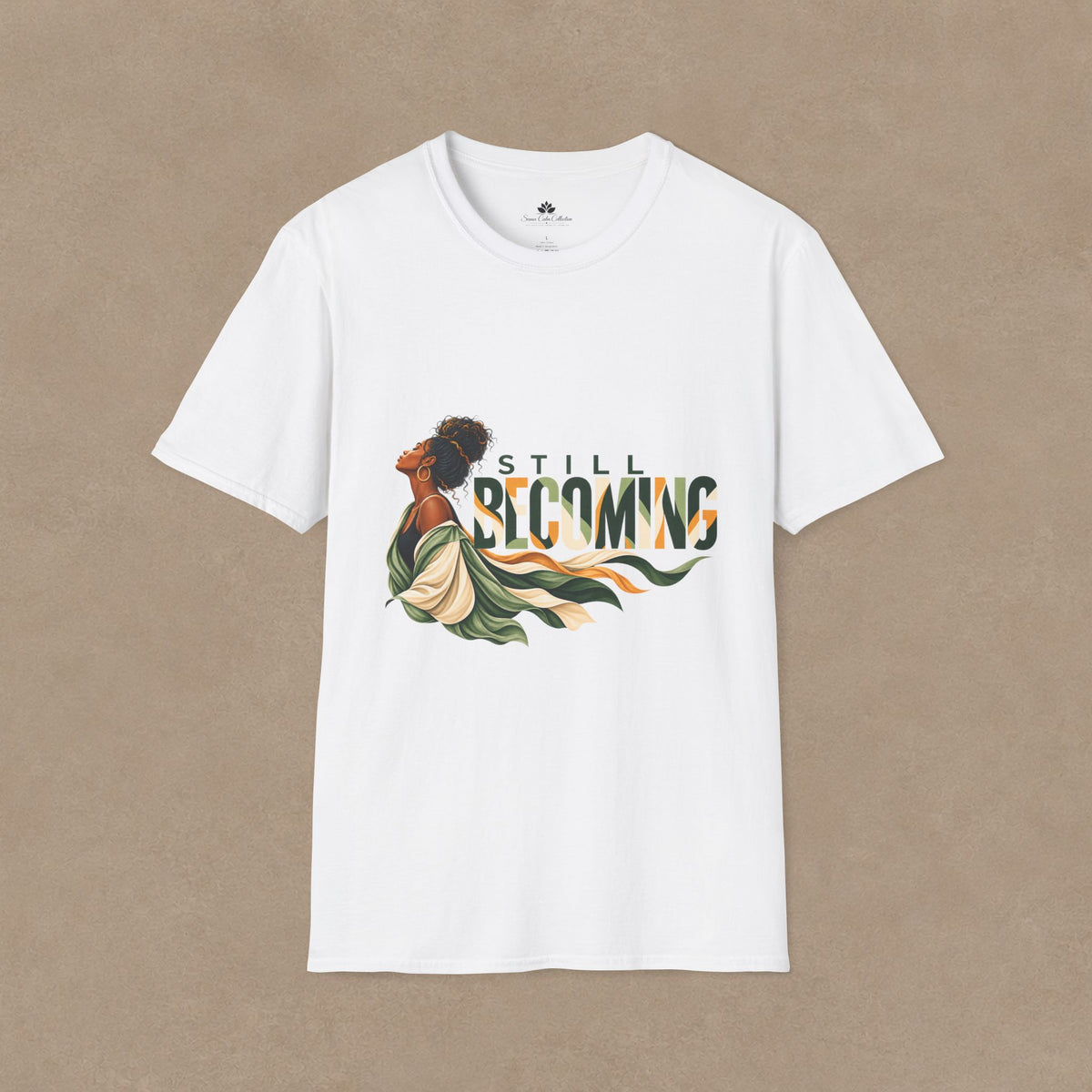 Still Becoming T-Shirt — Empowering Afrocentric Portrait Tee