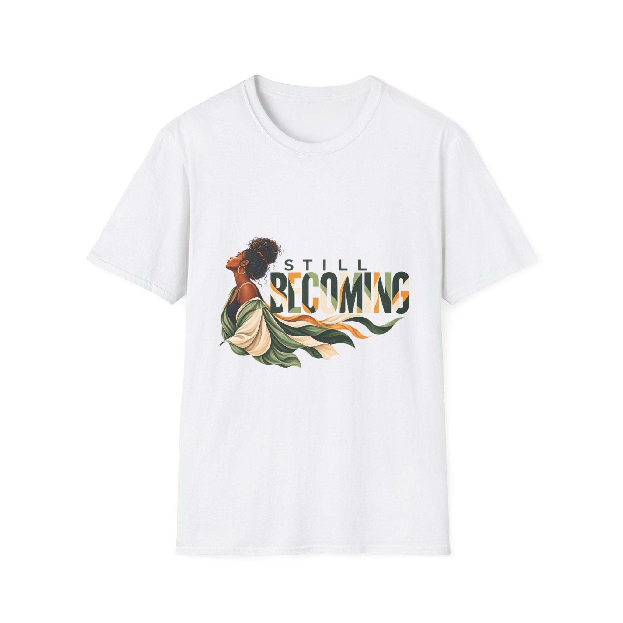 Still Becoming T-Shirt — Empowering Afrocentric Portrait Tee
