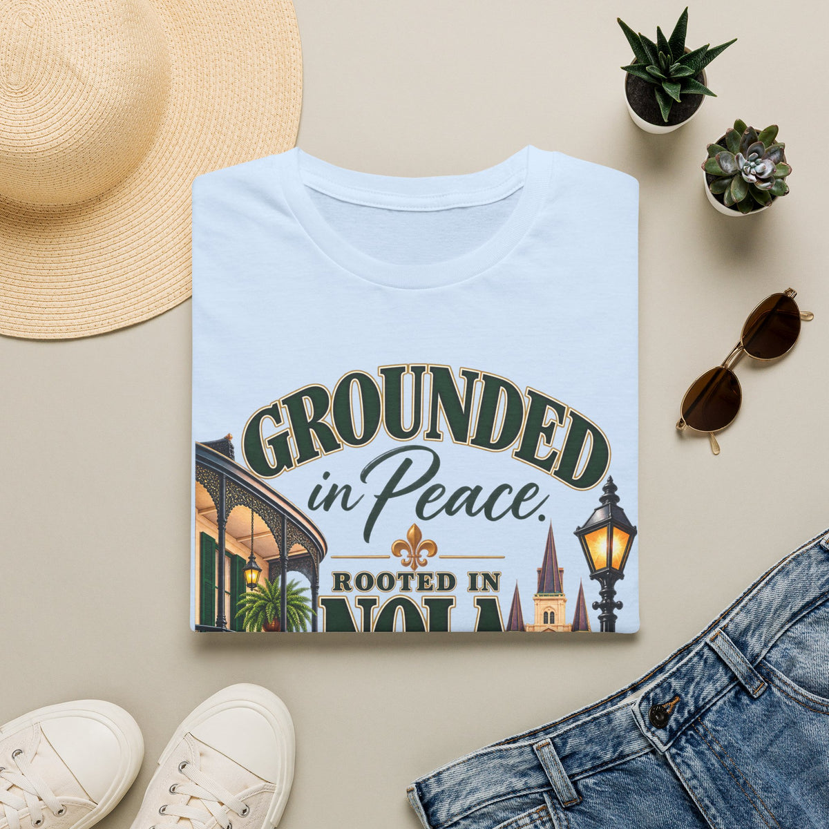 Grounded in Peace Rooted in NOLA T-Shirt