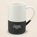 Speckled Ceramic Mug — “Pour Into Yourself, Too” Inspirational 13oz Coffee Cup