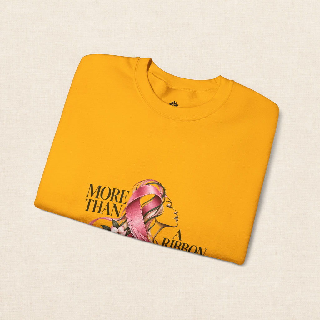 More Than A Ribbon. Space for the Fight. | Breast Cancer Awareness Crewneck Sweatshirt