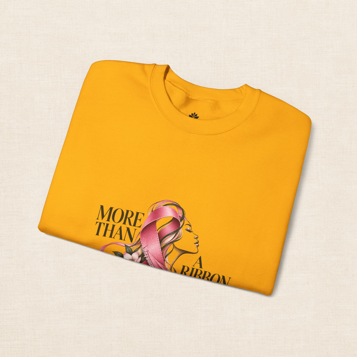 More Than A Ribbon. Space for the Fight. | Breast Cancer Awareness Crewneck Sweatshirt