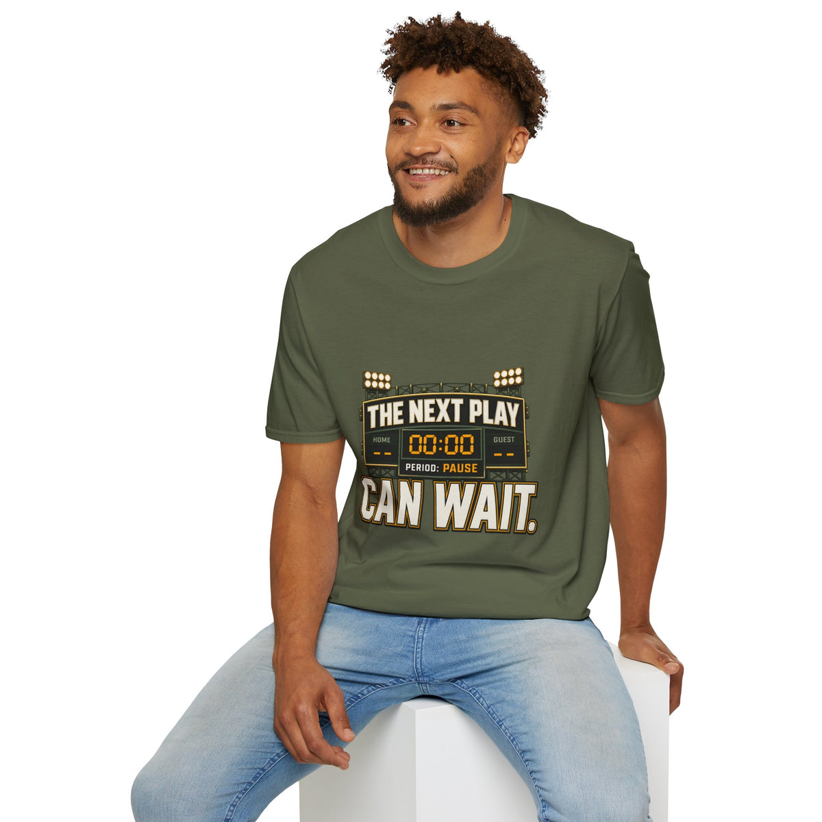 The Next Play Can Wait T-Shirt — Sports Scoreboard Graphic Tee