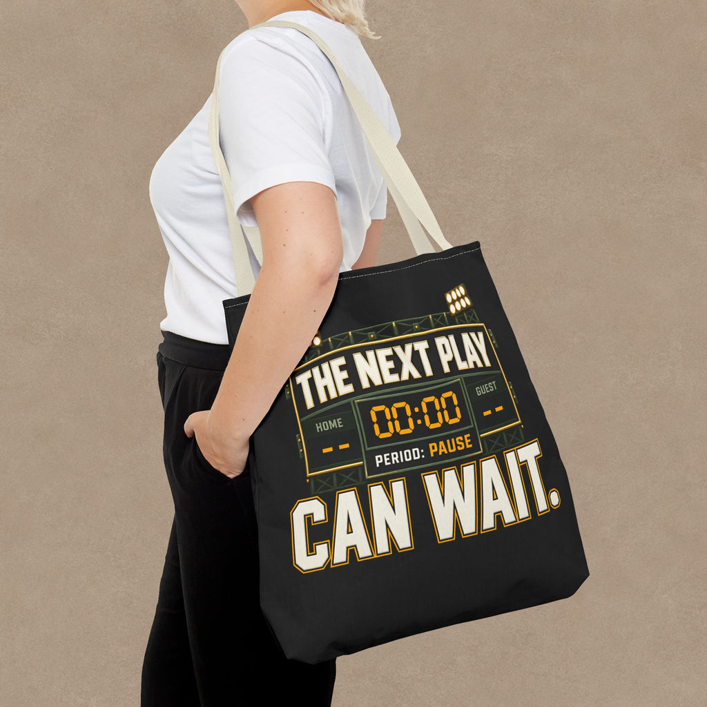 The Next Play Can Wait | Scoreboard Tote Bag