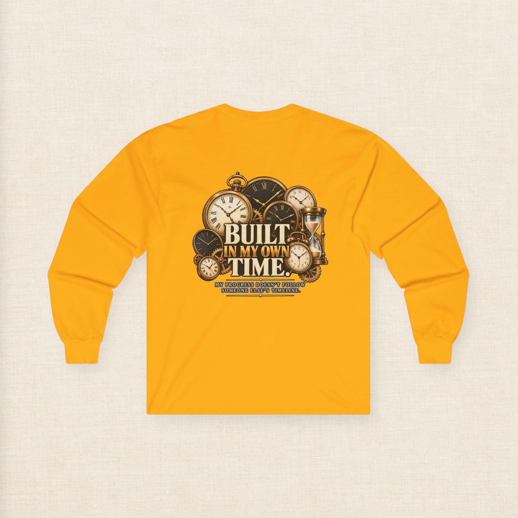 Built in My Own Time Vintage Clock Long Sleeve Tee
