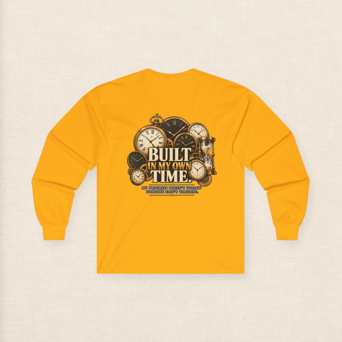 Built in My Own Time Vintage Clock Long Sleeve Tee