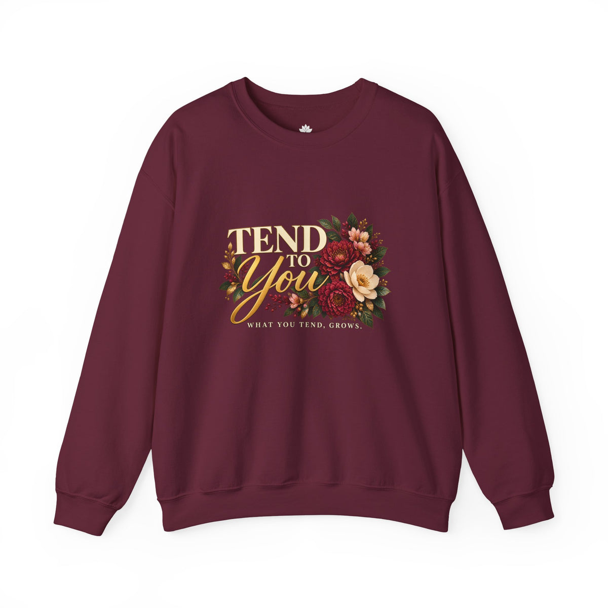 Tend to You Floral Self-Care Crewneck Sweatshirt