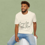 T-Shirt — 'Carry Less. Make Room' Minimalist Relaxed Tee