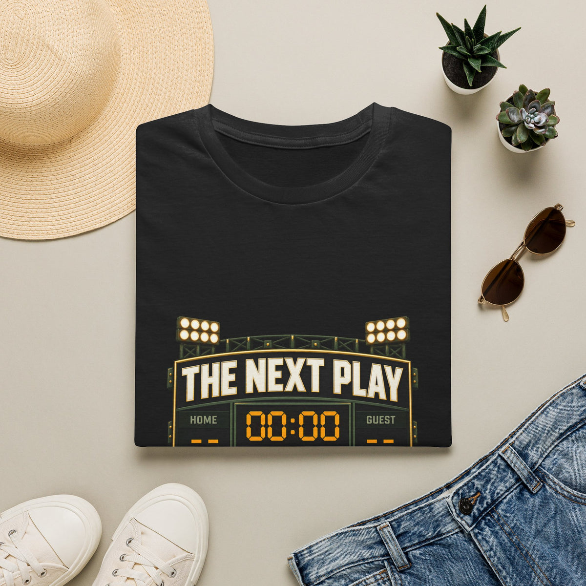 The Next Play Can Wait T-Shirt — Sports Scoreboard Graphic Tee